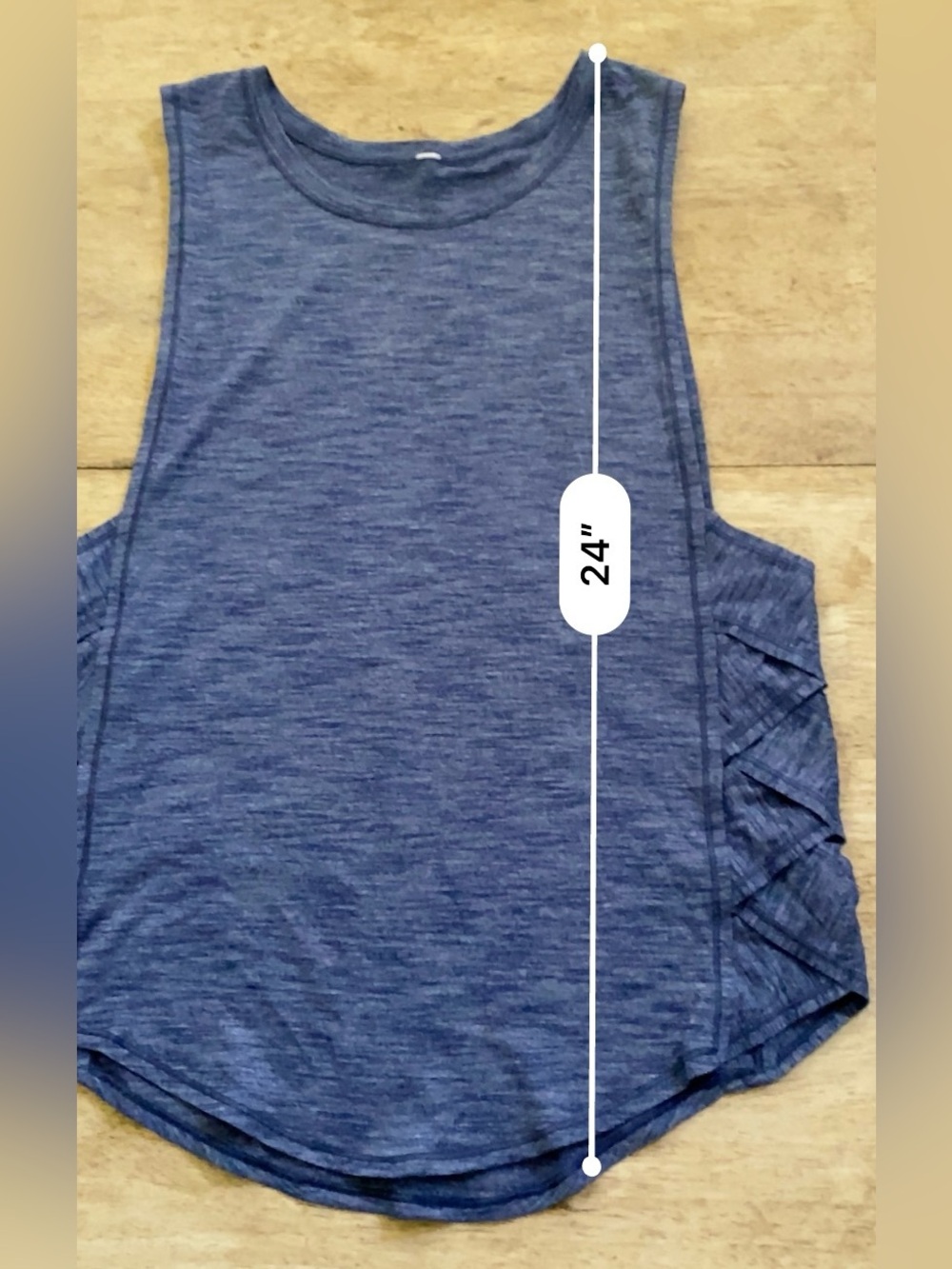 Lululemon Women’s Sz 6/8? Heathered Hero Blue Var-City Muscle Tank - Picture 14 of 16